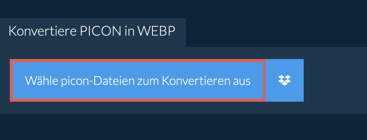 Konvertiere picon in webp