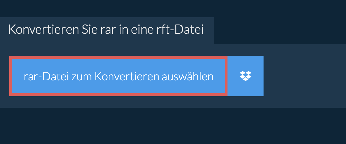 Konvertieren Sie rar in eine rft-Datei