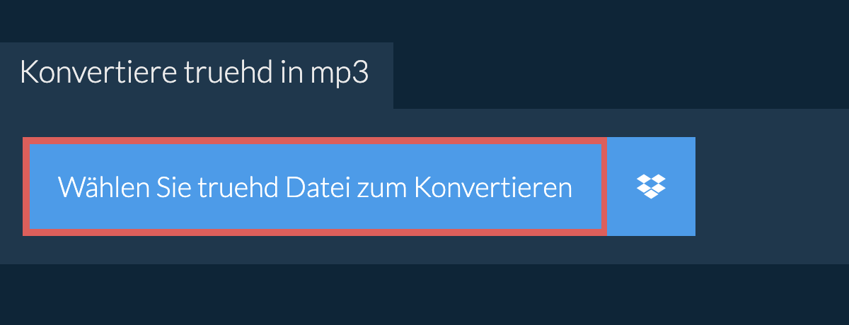 Konvertiere truehd in mp3