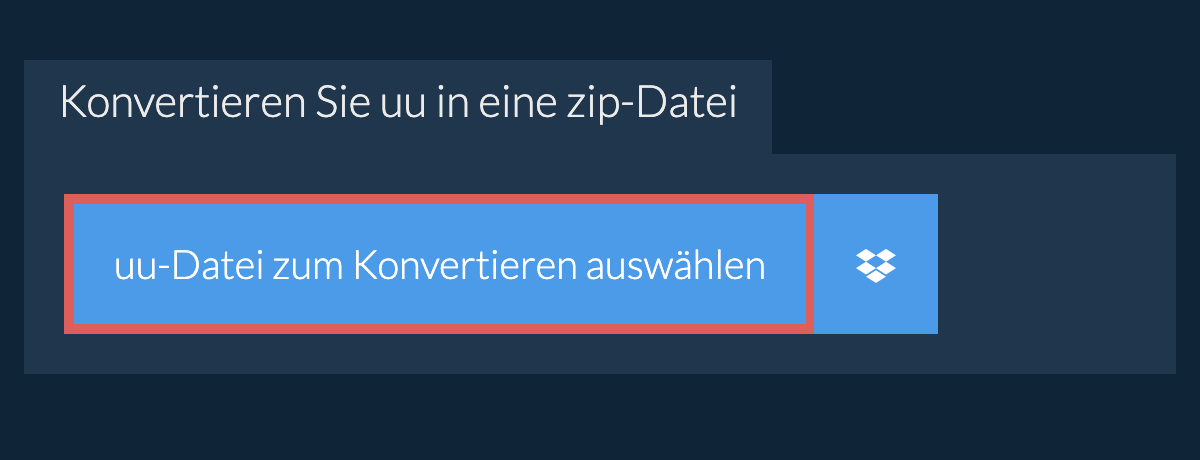 Konvertieren Sie uu in eine zip-Datei