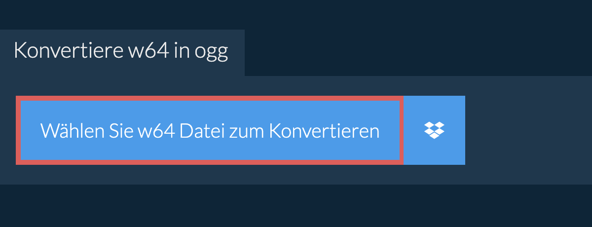 Konvertiere w64 in ogg