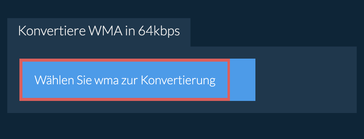 Wählen Sie wma zur Konvertierung