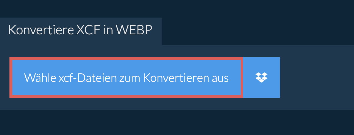 Konvertiere xcf in webp