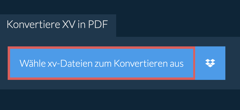 Konvertiere xv in pdf