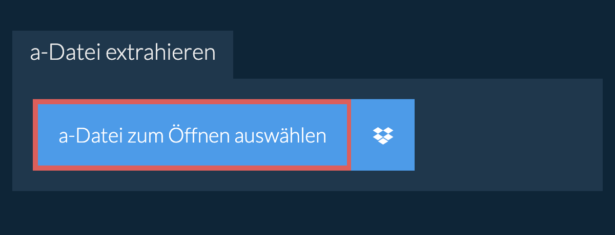 a-Datei extrahieren