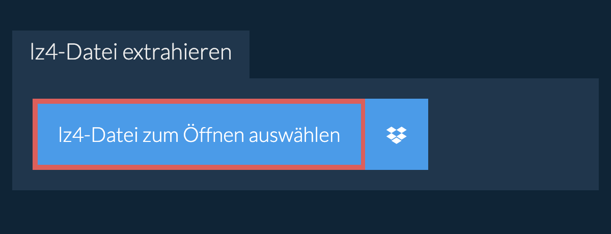 lz4-Datei extrahieren