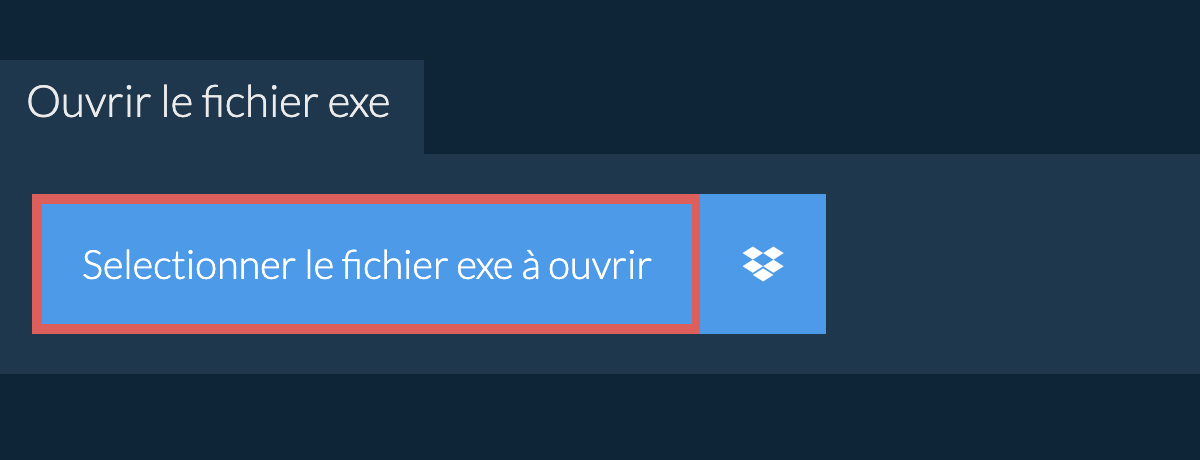 Ouvrir le fichier exe