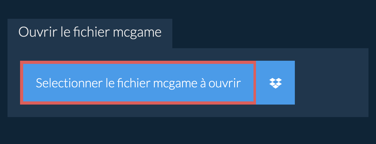 Ouvrir le fichier mcgame