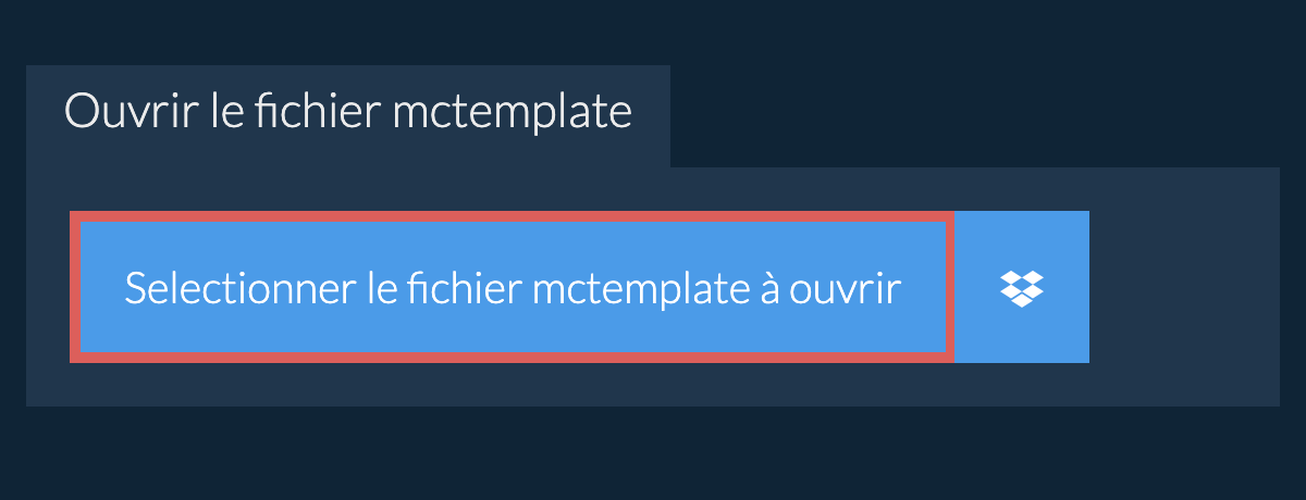 Ouvrir le fichier mctemplate