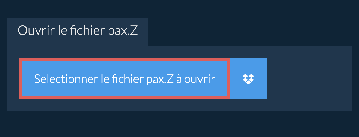 Ouvrir le fichier pax.Z