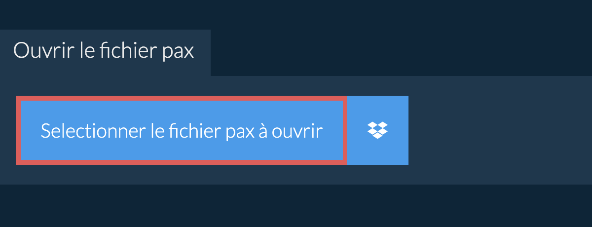 Ouvrir le fichier pax