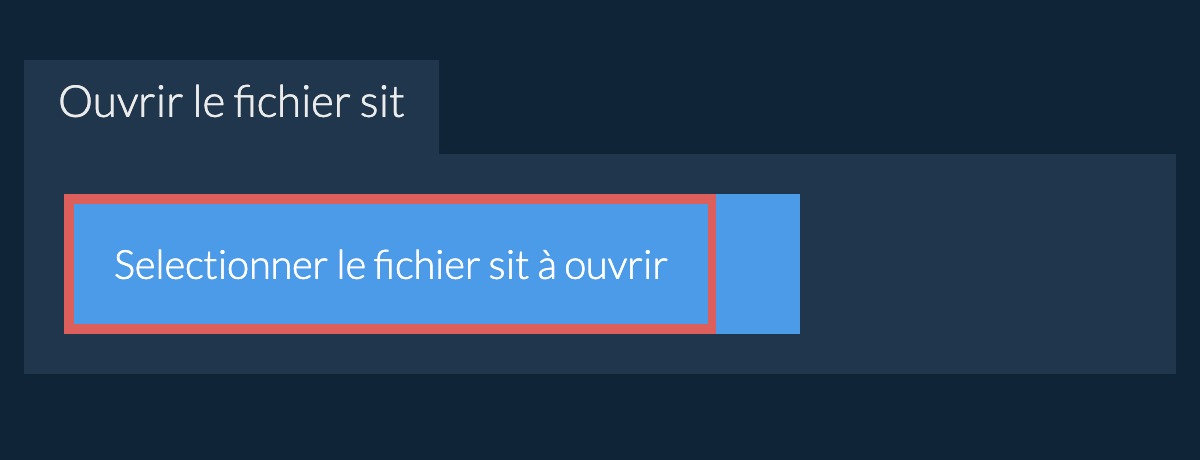 Ouvrir le fichier sit