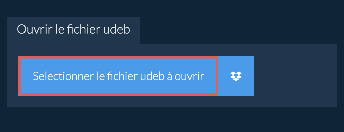 Ouvrir le fichier udeb