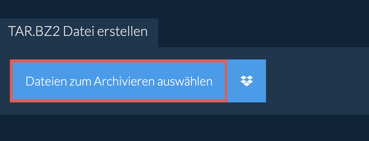 tar.bz2 Datei erstellen
