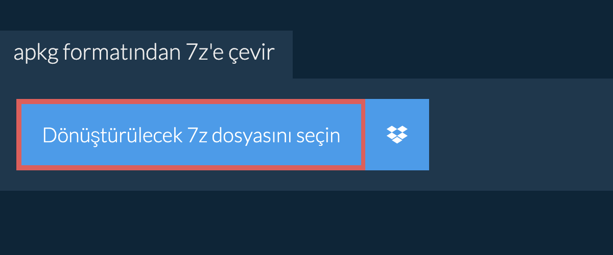 apkg formatından 7z'e çevir