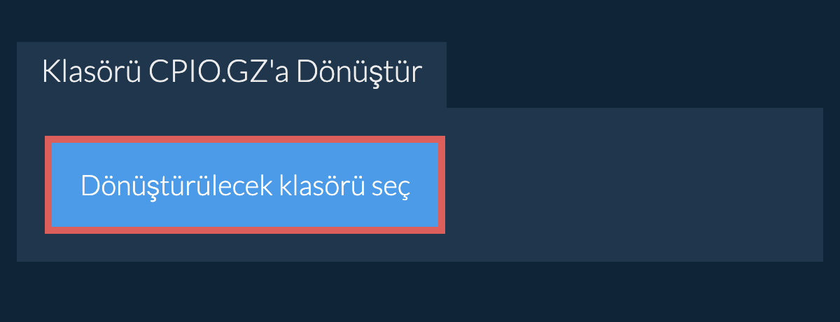 Klasörü cpio.gz'a Dönüştür