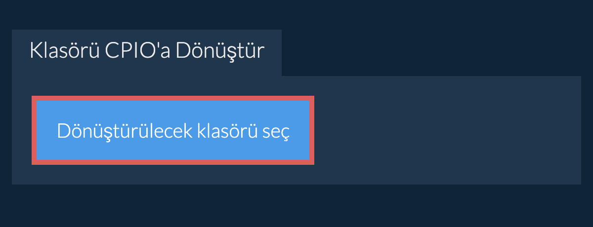 Klasörü cpio'a Dönüştür