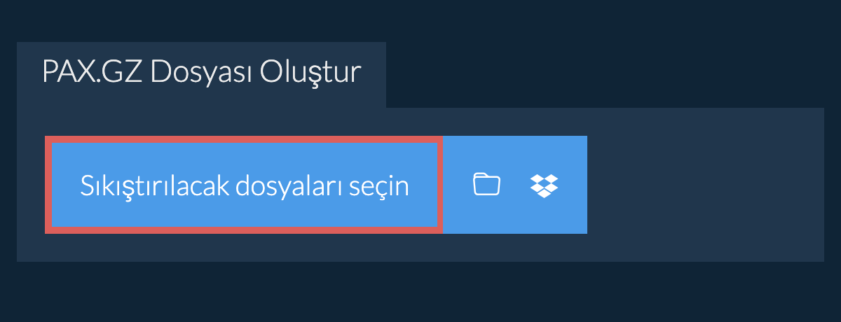 pax.gz Dosyası Oluştur