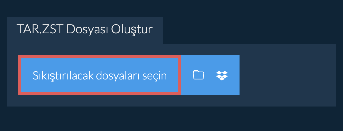 tar.zst Dosyası Oluştur