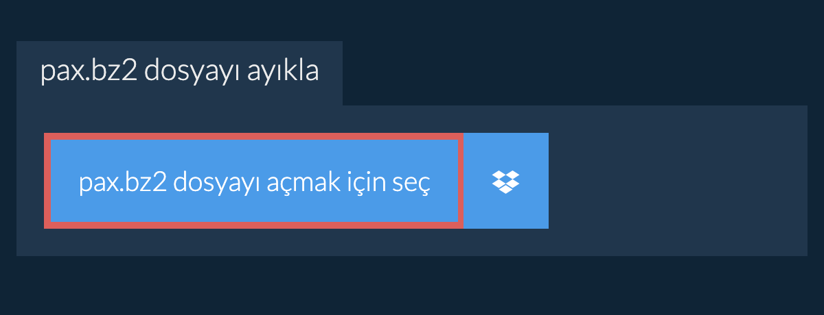 pax.bz2 dosyayı ayıkla