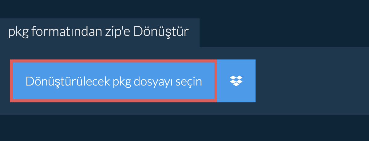 pkg formatından zip'e Dönüştür