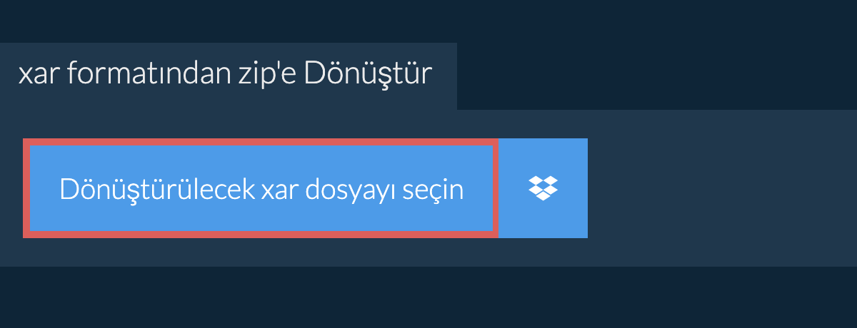 xar formatından zip'e Dönüştür