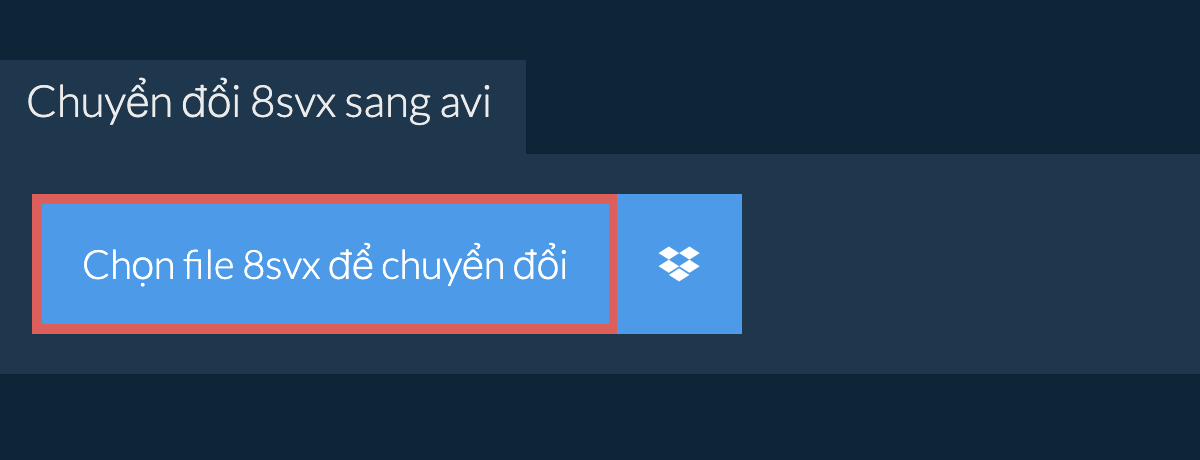 Chuyển đổi 8svx sang avi