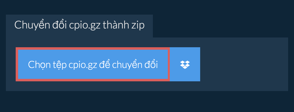 Chuyển đổi cpio.gz thành zip