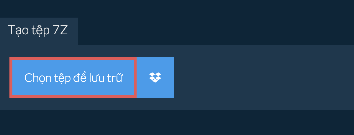 Tạo tệp 7z