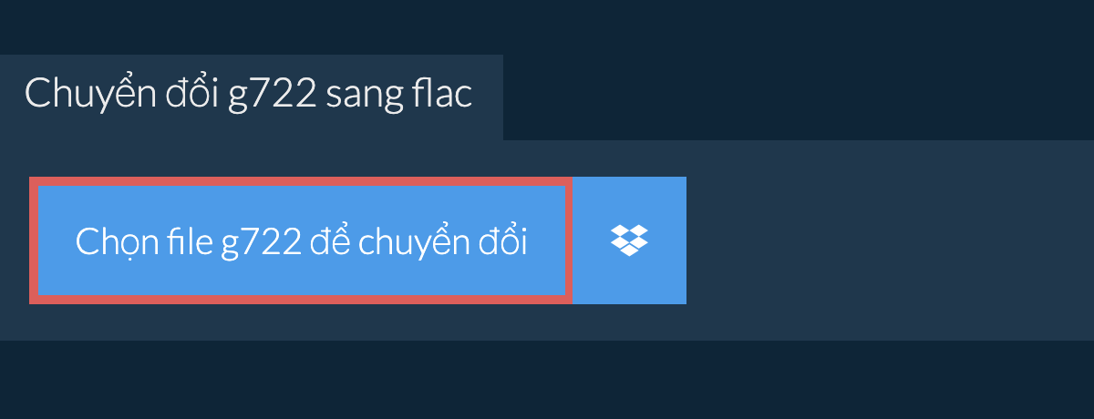 Chuyển đổi g722 sang flac