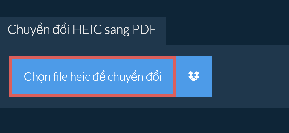 Chuyển đổi heic sang pdf