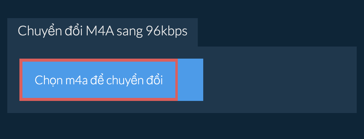 Chọn m4a để chuyển đổi
