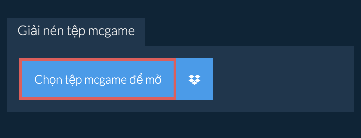 Giải nén tệp mcgame