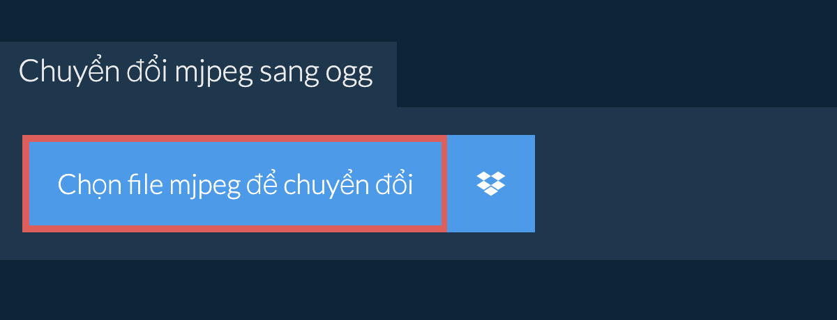 Chuyển đổi mjpeg sang ogg