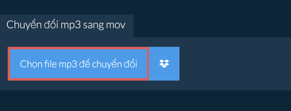 Chuyển đổi mp3 sang mov