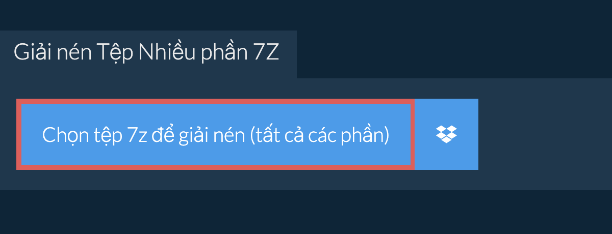 Giải nén tệp 7z