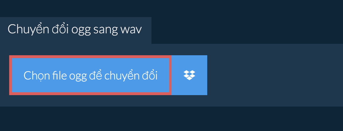 Chuyển đổi ogg sang wav