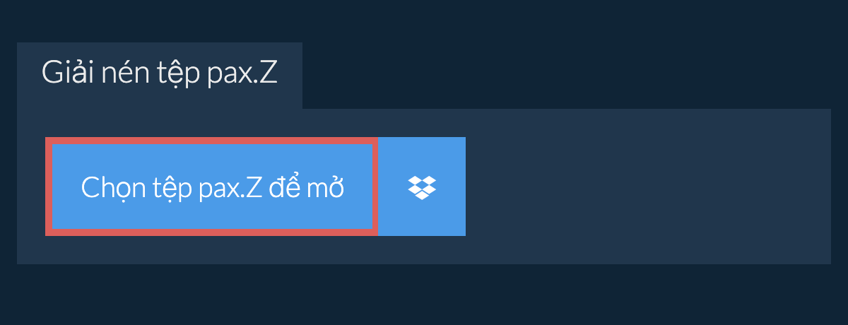 Giải nén tệp pax.Z