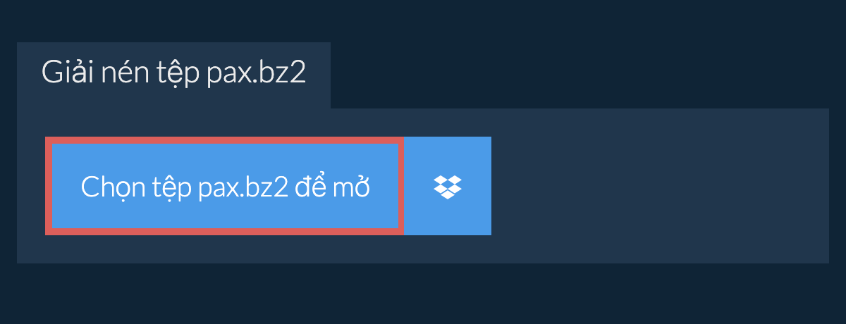 Giải nén tệp pax.bz2