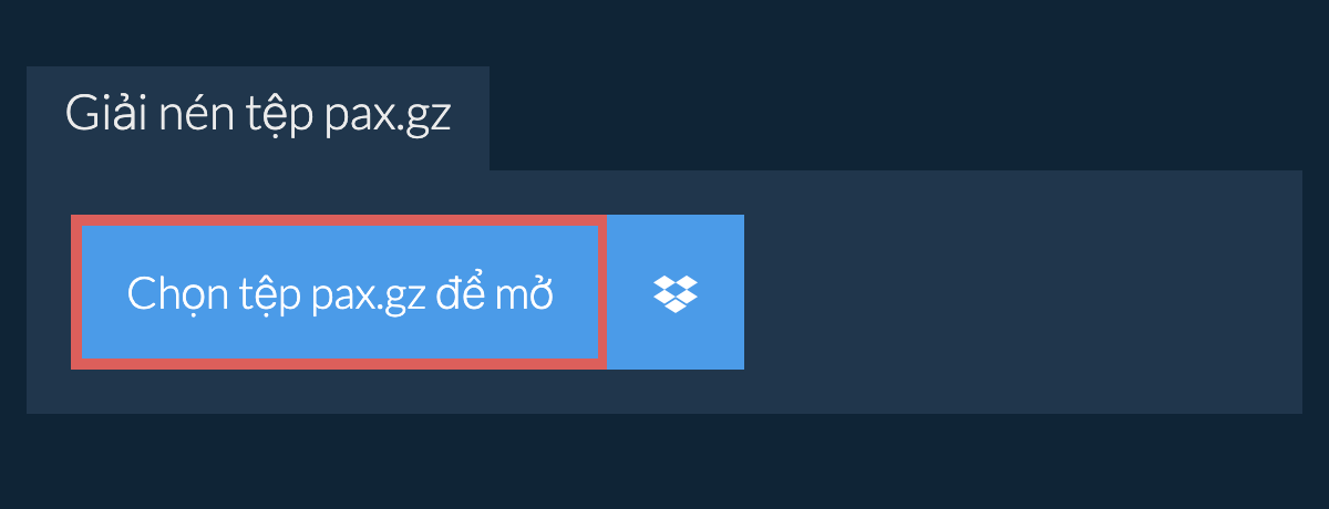 Giải nén tệp pax.gz