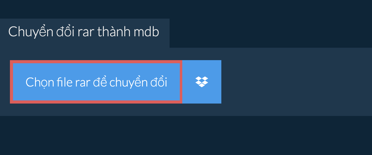 Chuyển đổi rar thành mdb