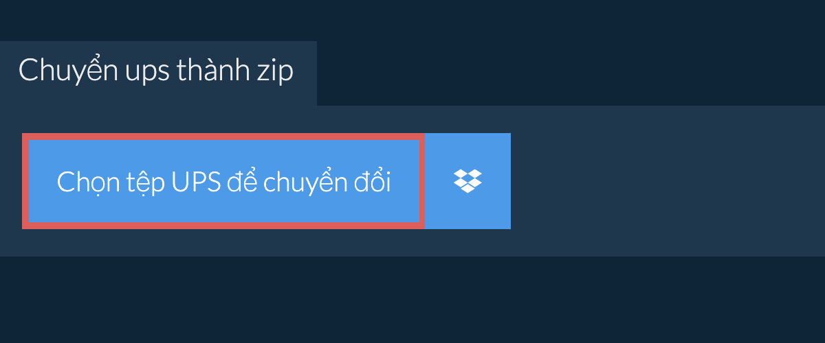 Chuyển ups thành zip