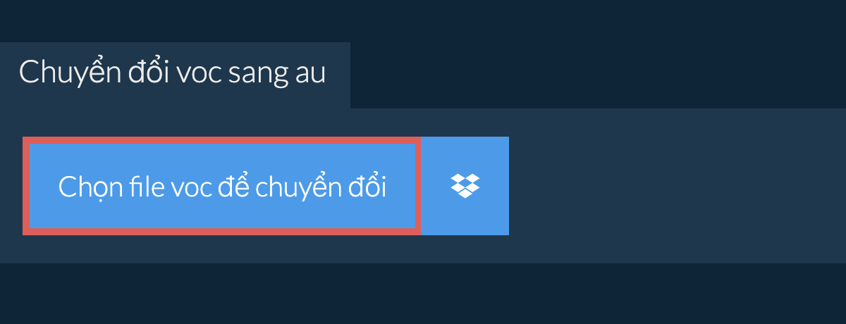 Chuyển đổi voc sang au