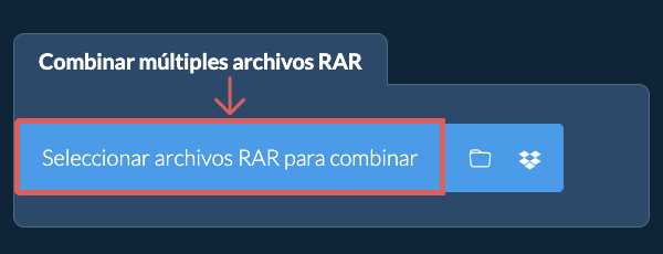 Combinar múltiples archivos RAR